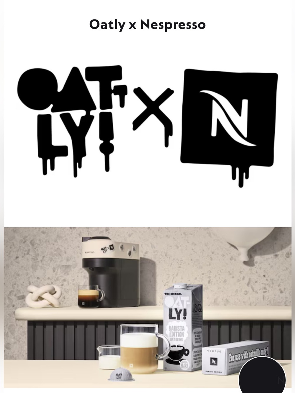 Nespresso OATLY Barista Coffee Sleeve